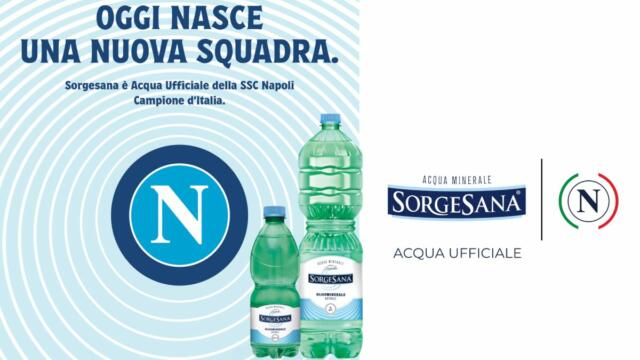 Sorgesana è l’acqua ufficiale della SSC Napoli